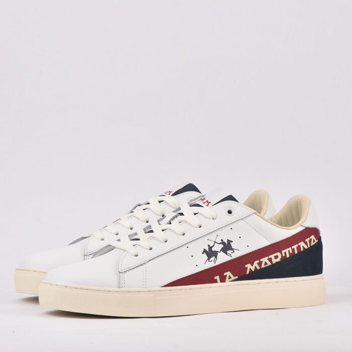 La Martina SCARPA UOMO CALF - TAPE BIANCO - ROSSO - Image 2