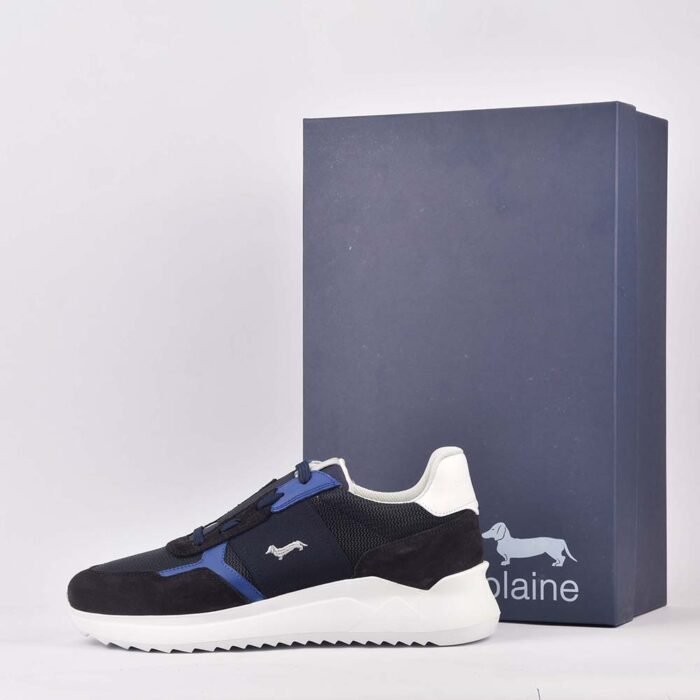 Harmont & Blaine SCARPA UOMO CAMOSCIO TEX FABRIC BLU - Image 6