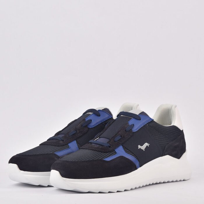 Harmont & Blaine SCARPA UOMO CAMOSCIO TEX FABRIC BLU - Image 2