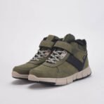 chaussures enfant hiver Algérie, baskets montantes enfant TEX, chaussures kaki junior, baskets école garçon Algérie, chaussures chaudes enfant, chaussures outdoor enfant.