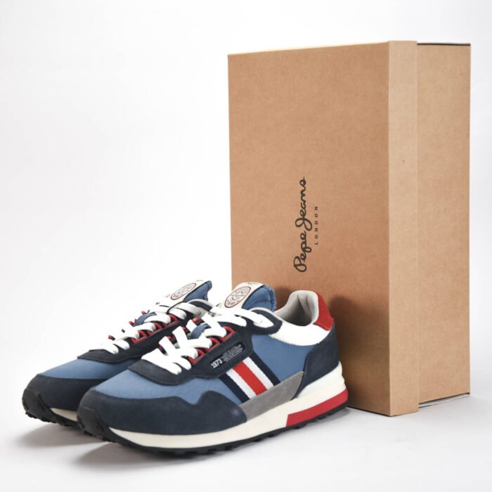 Pepe Jeans Kingston Heritage Algérie, baskets Pepe Jeans Algérie, sneakers rétro homme, chaussures Pepe Jeans lifestyle, baskets premium Algérie, sneakers tendance.