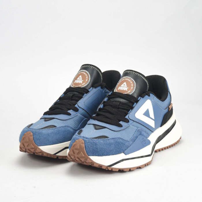 Baskets PEAK Beige & BLEU Homme – Sneakers Retro Premium en Algérie