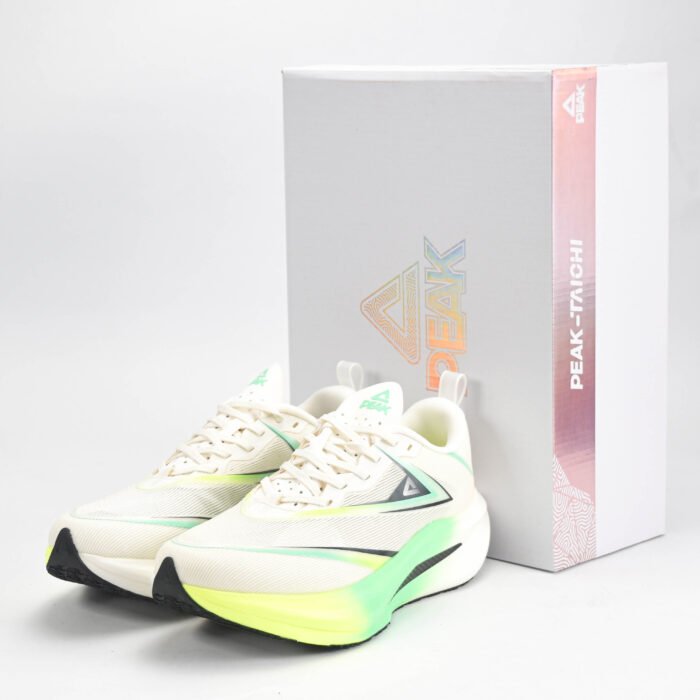 Baskets PEAK Running Blanc & Orange – Chaussures Sport Homme en Algérie