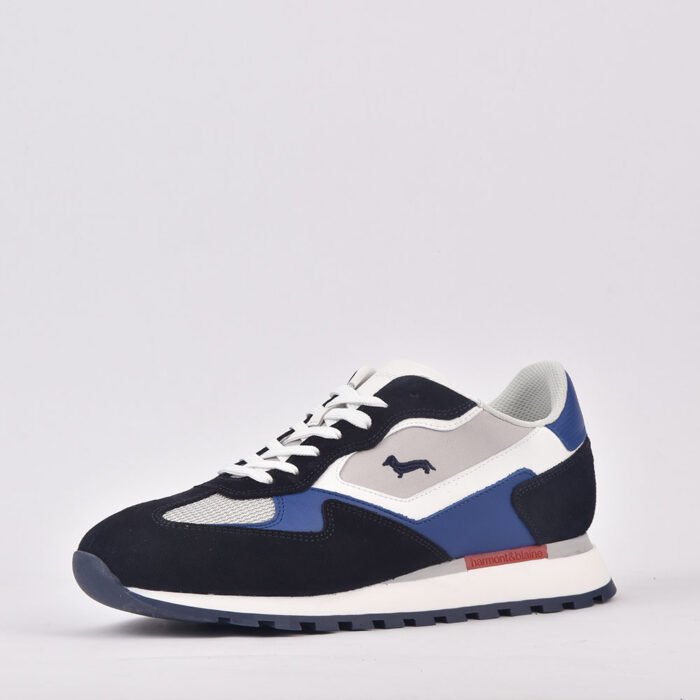 HARMONT AND BLAINE SCARPA UOMO CALF BLU GRIGIO - Image 3