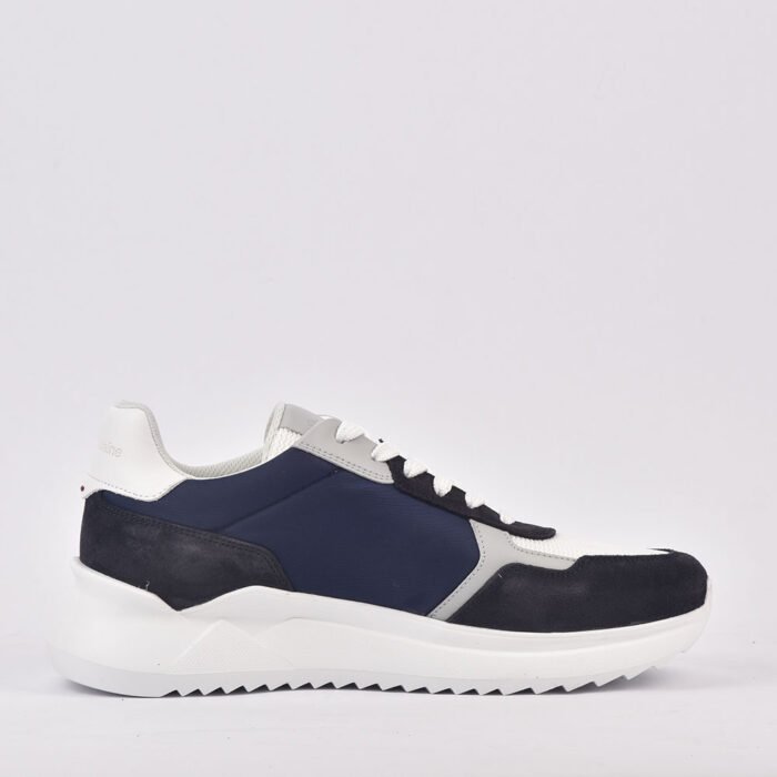 HARMONT AND BLAINE SCARPA UOMO CAMOSCIO  TEX FABRIC BLU  BIANCO - Image 4