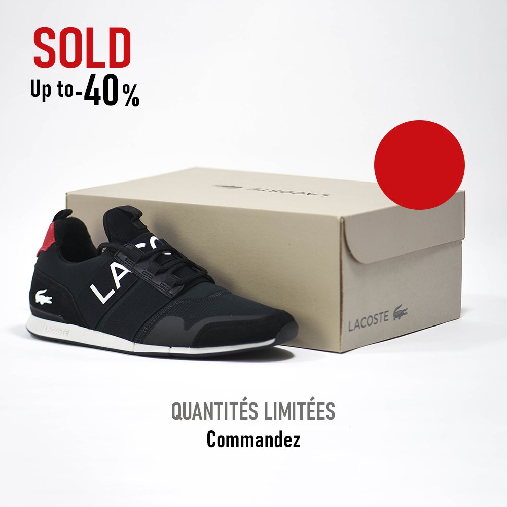 12935851-23997656.jpg LACOSTE MANEVRA ELITE 0120 1 CMA BLK/RED TEXTILE - Image 1