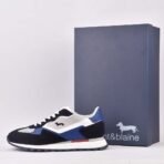 HARMONT AND BLAINE SCARPA UOMO CALF BLU GRIGIO - Image 2