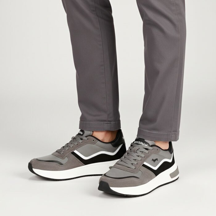 Harmont and Blaine Suede and Technical Fabric Sneakers - Image 7