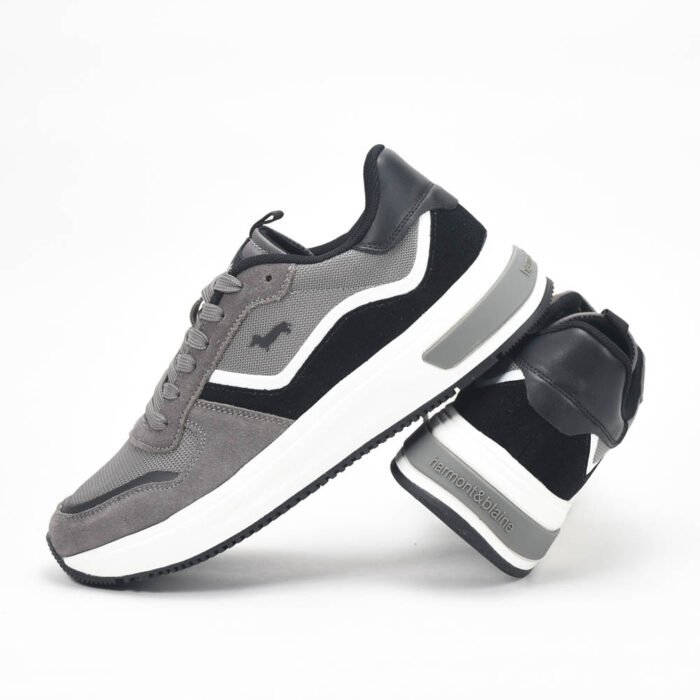 Harmont and Blaine Suede and Technical Fabric Sneakers - Image 3