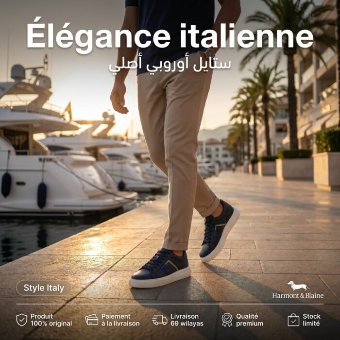 Harmont and Blaine Blue Sneakers Homme - Image 10