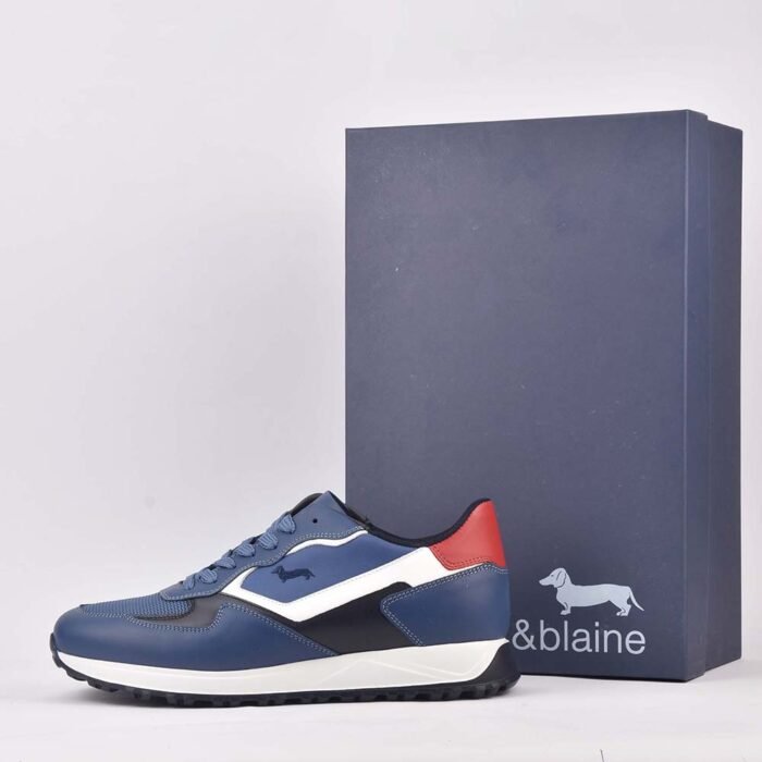 HARMONT AND BLAINE SCARPA UOMO CALF AZZURRO - Image 2