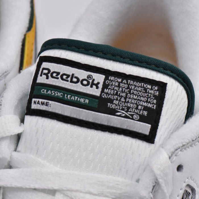 REEBOK CLASSIC LEATHER WHITE/GOLD/GREEN - Image 5