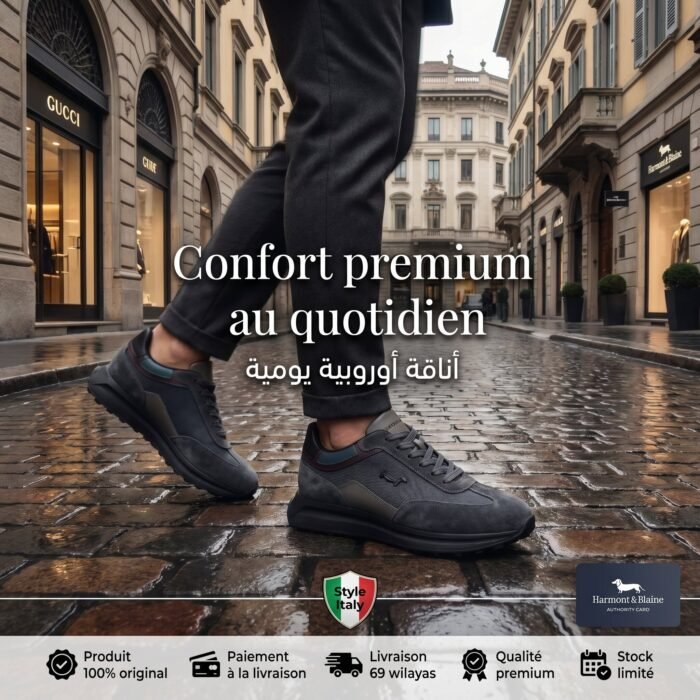 Harmont and Blaine Urban Grey Sneakers Homme - Image 10