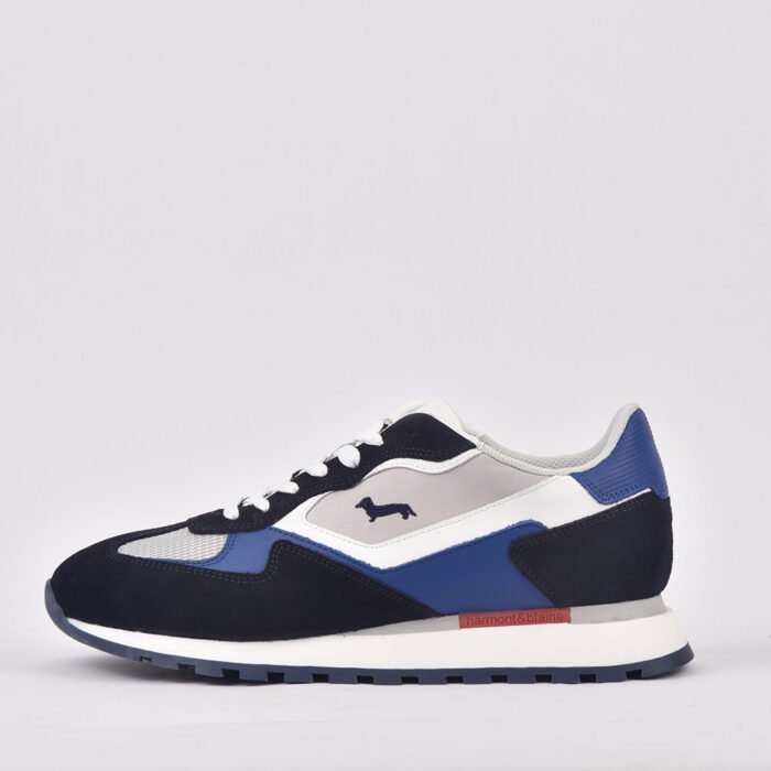 HARMONT AND BLAINE SCARPA UOMO CALF BLU GRIGIO - Image 6