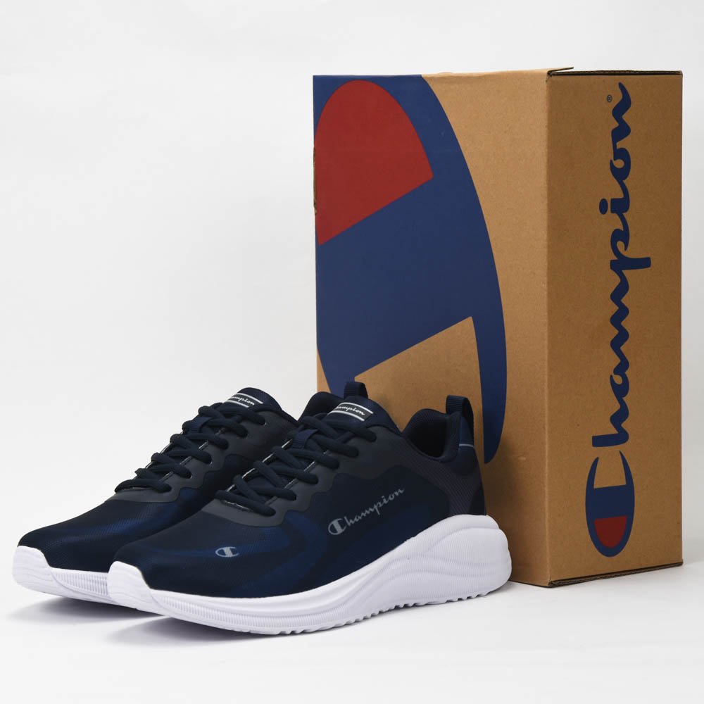 64296887-57368461.jpg Champion Syphon Script 2.0 Running Inspired Trainers Navy Blue - Image 1