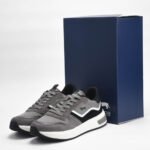 Harmont and Blaine Suede and Technical Fabric Sneakers